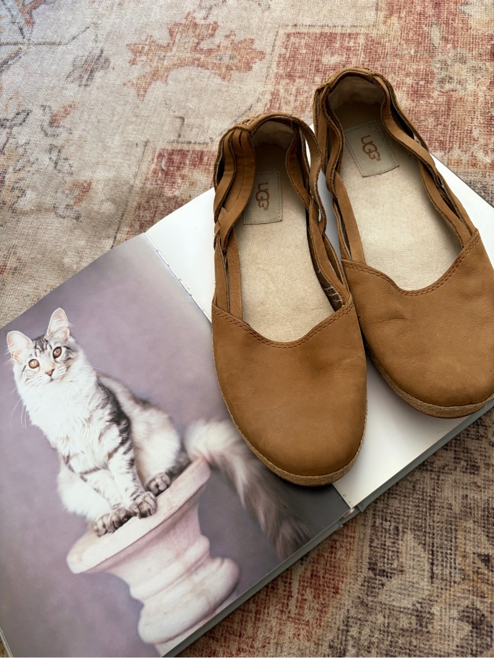 UGG Women's Chestnut Suede Slip-On Flats